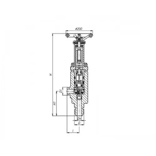 Клапан бронзовый невозвратно-управляемый угловой с ручным управлением 522-35.3844 (ИПЛT.49197112) 